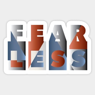 Fearless | Geometric Typographic Design Sticker